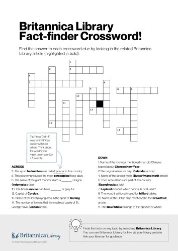 britannica crossword